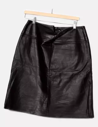 Jupe midi portefeuille en velours côtéle Noir La fee maraboutee - Femme | Place des Tendances
