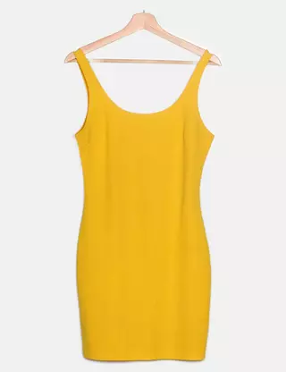 Robe VERA&LUCY Style Sweater Dress - Taille S/M (8/10) - Motif Aztèque Orange Sur Noir - Occasion Très Bon état
