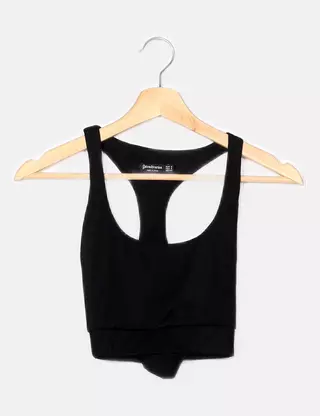 Stradivarius - Sweat à capuche sculptant sans coutures - Noir | ASOS