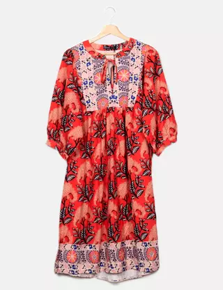chinese dress ladies Cottage Core Linen Slip Dress with Ruffles main image 0