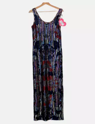 Robe Custo Barcelona Chelsea Waitaia - Col Bateau, Manches 3/4, Multicolore - Taille 40/M - Neuf Avec étiquettes