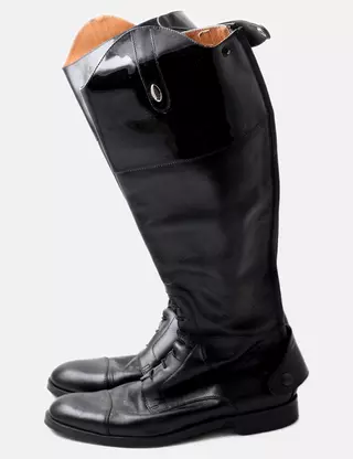 Bottes Femme CUIR motif Uni Elastique + Fermeture éclair MEGIS ELEGANT