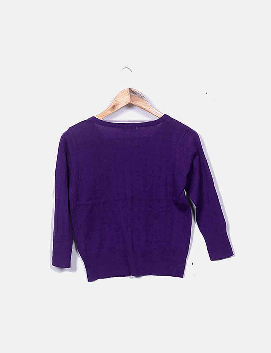 Lefties Suéter morado abotonado (descuento 94 ) Micolet