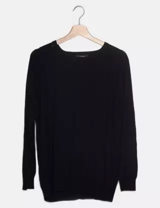 Pull à col claudine en broderie anglaise pour fille Bleu marine - 12 ans - Pull, gilet