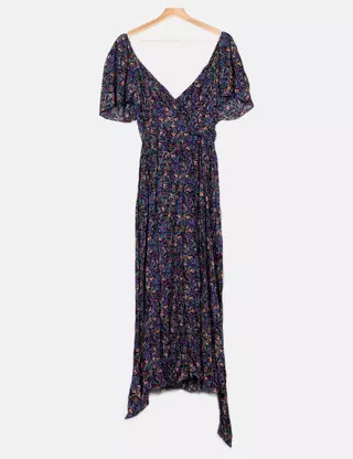 open lace back dress OYSHO. Long lilac dress TM  Hibuy market