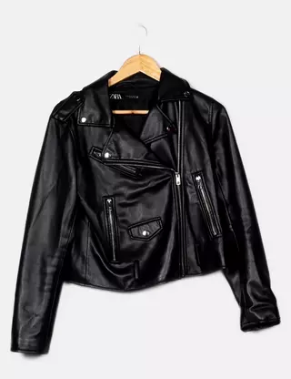 Veste Noire Femme Zara Basic Taille M - Occasion Très Bon état, Coupe Regular, Style Basique