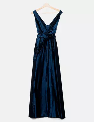 chinese dress ladies Esperanza Maxi Dress in Ballet Pink Silk Satin  Le Closet World