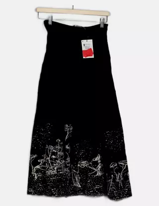 PRETTYLITTLETHING Jupe longue Dames T EU 34 noir style décontracté