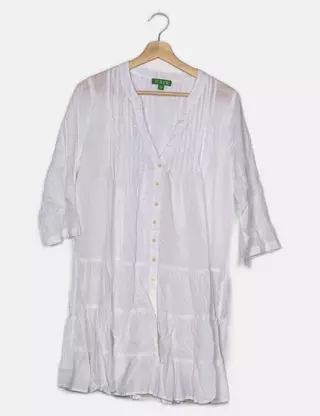 Robe Chic et Bohème Blanche à Fines Bretelles • La Robelière