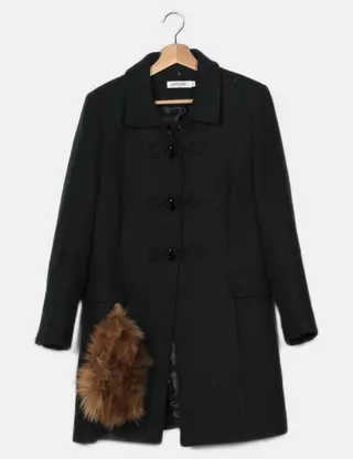 Trench uni noué vert en coton Naf Naf | 3 SUISSES