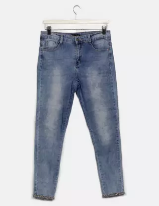 Pantalon Noir Et Blanc Neuf Taille 40 - Marque MISS RJ - Coton Mélangé - Avec étiquettes