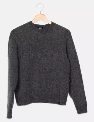 Pull Cropped Femme Uniqlo – Vert, Coton, Taille M – Occasion Bon état