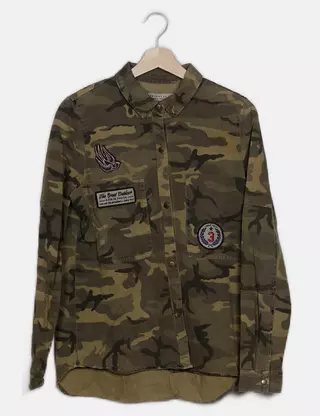 Veste Parka Imperméable Femme Zara - Taille S - Camouflage Armée - Neuf Sans étiquettes