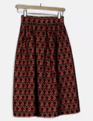 Jupe Femme New Look - Taille 8 - Bordeau - Détail Anneau - Style Sarong - Neuf Avec étiquette