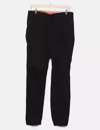 Jean Femme Zerres Noir Et Gris à Motifs - Taille 38 (M) Coupe Straight - Denim Authentique - Occasion TBE