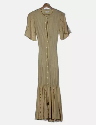 Robe Sandro Rose - Taille 36 - Sans Manches - Style évasé En Viscose - Parfaite Pour Soirée Ou Cocktail