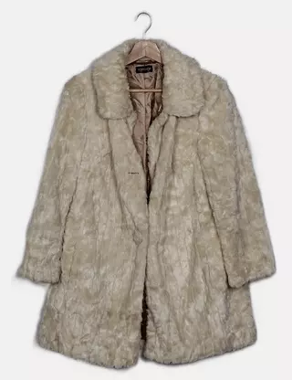 Manteau Militaire En Laine Vert Topshop - Taille UK 10 - Occasion Très Bon état