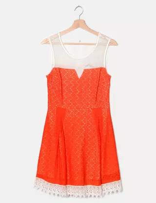 jus d orange dress Vintage Y2K O+ by Jus DOrange Paris Boho Semi Sheer Dress - Unique Dress