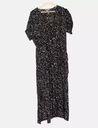 Robe Chic NATURA Taille XL - Bleu Grisé, 60% Polyester 40% Rayon, Occasion Très Bon état