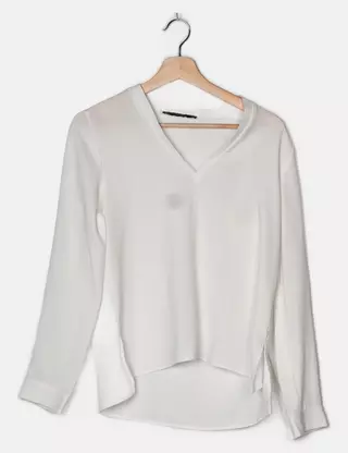 T-shirt Zara Basique Jaune - Taille M, 100% Coton, Manches Courtes - Occasion Très Bon état