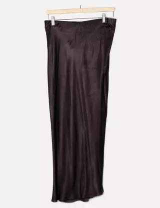 Jupe Longue Rose Satin Zara Taille 8 - Coupe A-Line - Parfait état