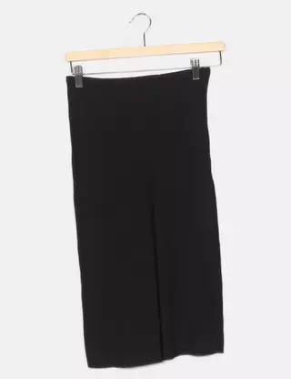 Jupe midi droite en taffetas rouge pour événements