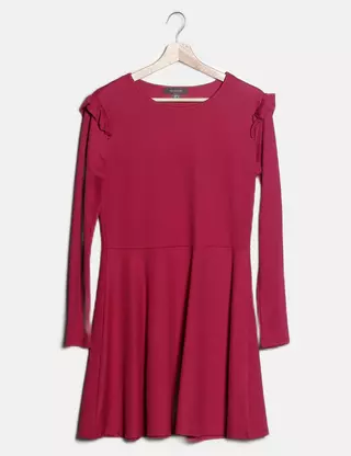 Robe Grise Métatillée Pailletée Primark - Taille 8 - Ajustée (Bodycon) Avec Manches Cloche - Neuf Sans Étiquettes