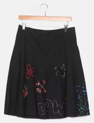 Jupe Desigual évasée En Coton - Taille M/38, Multicolore (Occasion Très Bon état)