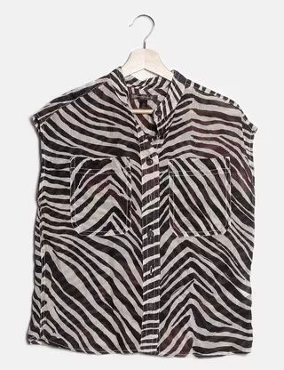 Chemisier Banana Republic Manches Longues - Col Une épaule - Taille 10 - Bleu - Neuf Avec étiquettes