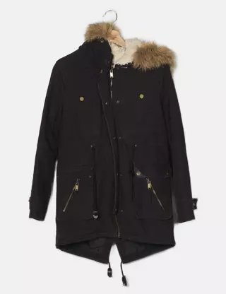 Manteau En Laine Bershka - Taille S (38) - Multicouleur - Occasion Très Bon état