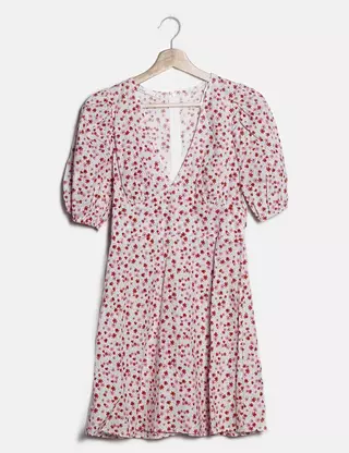 Robe Chemise Marron à Petites Fleurs LEFTIES - Taille 38 - Neuve Avec étiquettes