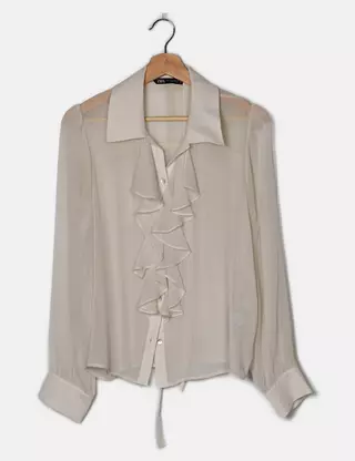 Chemise ZARA Homme Taille 42 / XL Noire - Occasion En Très Bon état