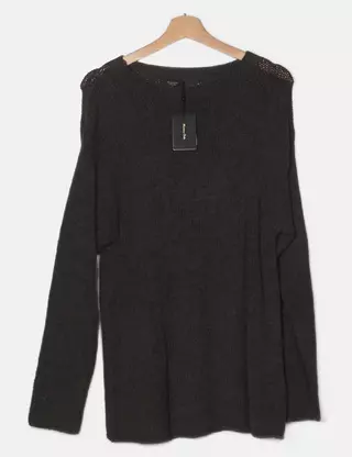 Haut Noir Femme Mossimo Dutti Taille M - Col V Manches Courtes, Neuf Avec étiquette