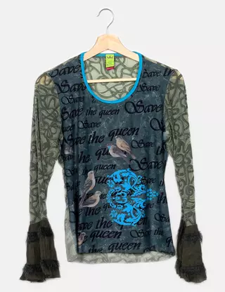 Koroshi FLOWER - T-shirt imprimé - beige