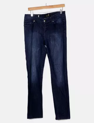 Short En Jean Coupé Seven7 Femme Taille 6 - Bleu Détressé - Taille Haute - Ourlet Brut