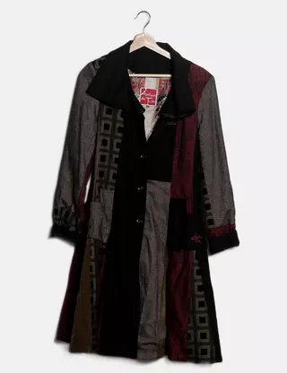Aventures des toiles denim patchwork dress size 38 UK