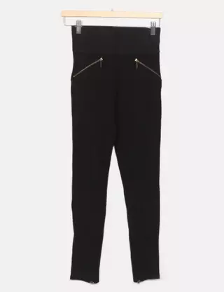 Pantalon fermeture par bouton taille haute noir Zara Only | 3 SUISSES