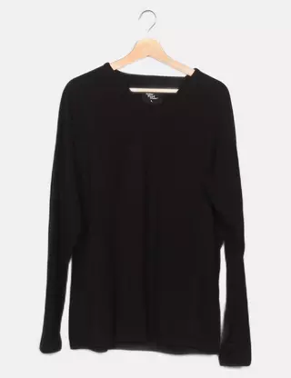 Sweat en coton noir avec imprimé