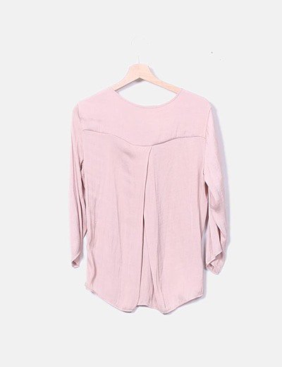 Stradivarius Blusa satinada rosa (descuento 67 %) Micolet Zara Blusa fucsia cuello halter (descuento 67 %) Micolet