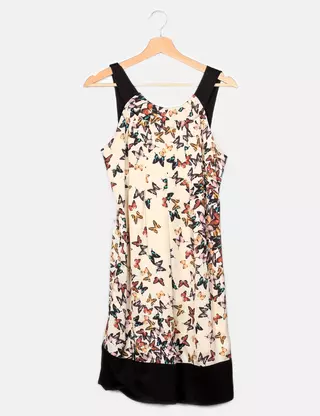sachin and babi light blue dress Ted Baker Cold Shoulder Skater Dress in Harmony Blue Floral Size 1/Au 8 main image 0