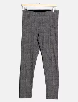 Pantalon legging femme ZARA simili cuir taille haute noir