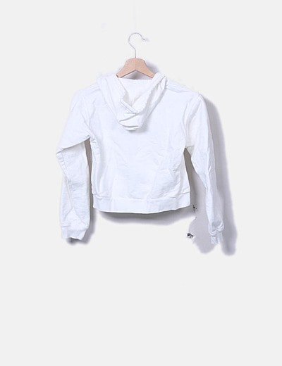 sudadera blanca con gorro