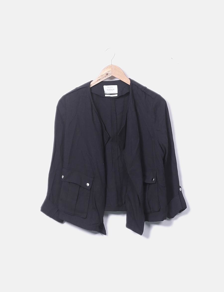 bershka blusa negra