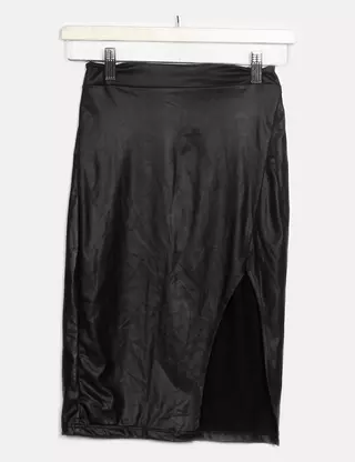 SHEIN Essnce Jupe-short en polyester recyclé taille haute fendue | Mode en ligne | SHEIN ANCE