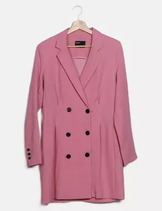 strapless open back dress Classic Duchess Blazer in Rethink Pink main image 1