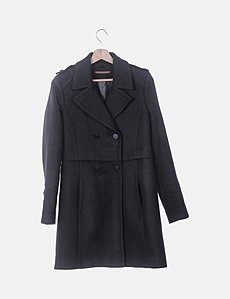 Manteau En Laine Comptoir Des Cotonniers Taille 36 Noir - Occasion Très Bon état