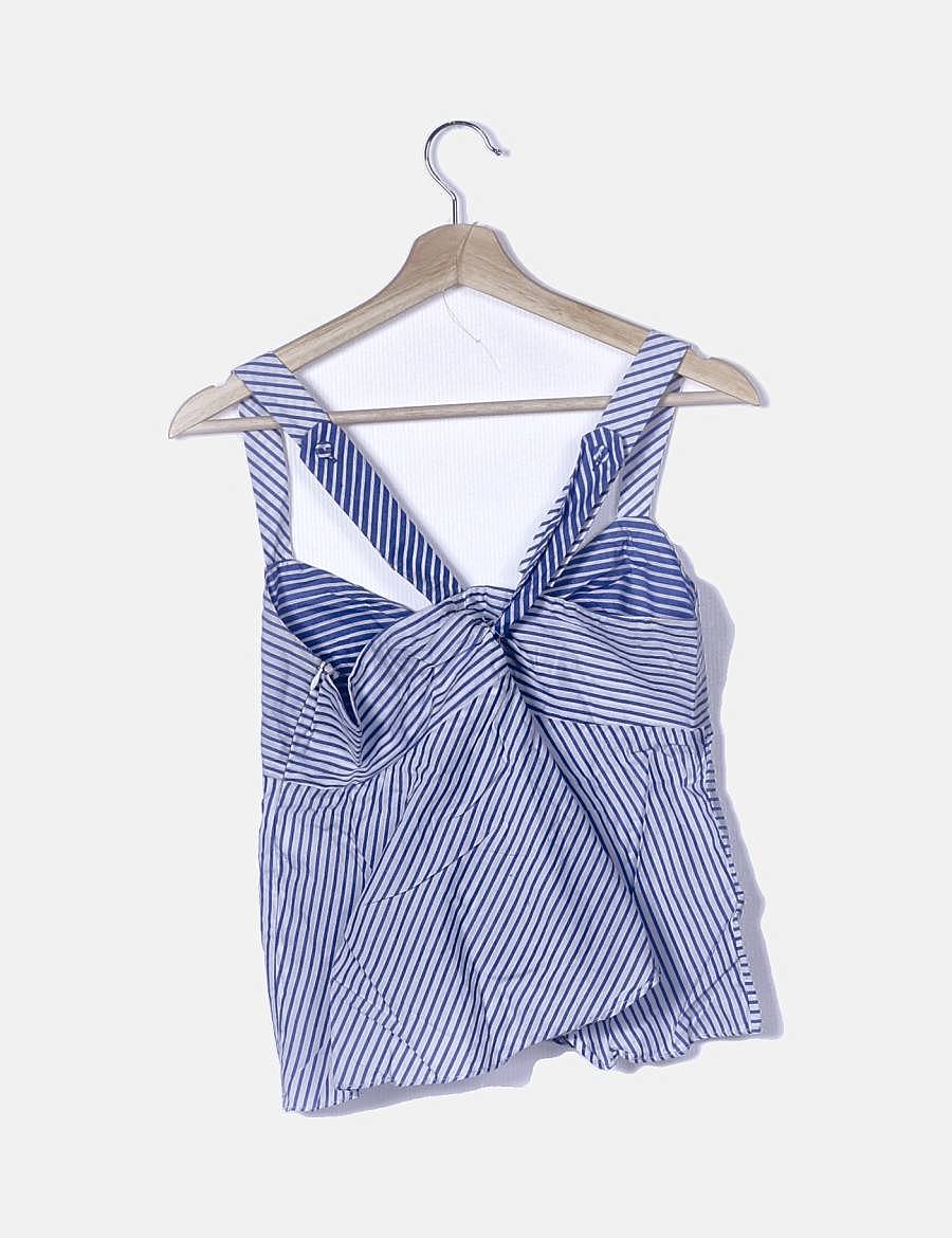 Zara Crop top de rayas azules (descuento 69 ) Micolet
