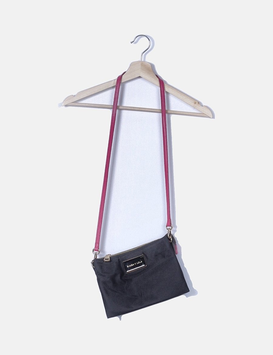 bolso bimba y lola correa rosa