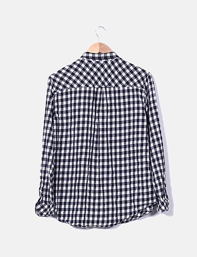 Mango Camisa cuadros vichy blanco y negro (descuento 75 Blusa cuadros vichy Camisas de Mujer | Mango España