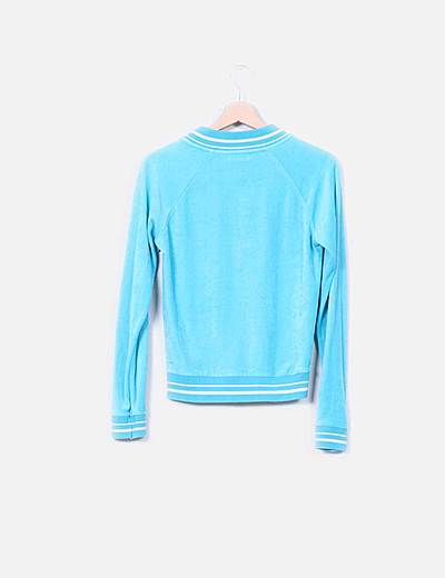 sudadera azul turquesa